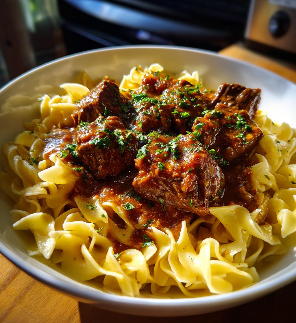 Beef Tips and Noodles