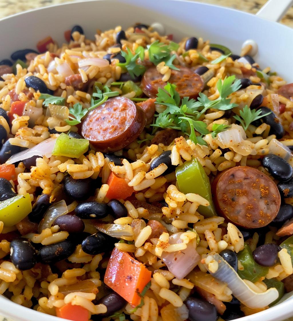 Black Beans Sausage Rice Skillet - detail 1