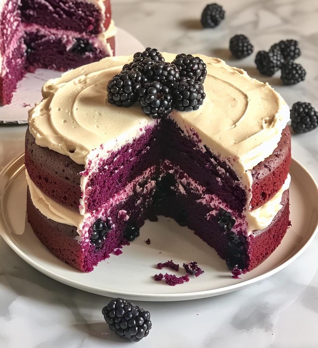 Blackberry Velvet Cake - detail 1