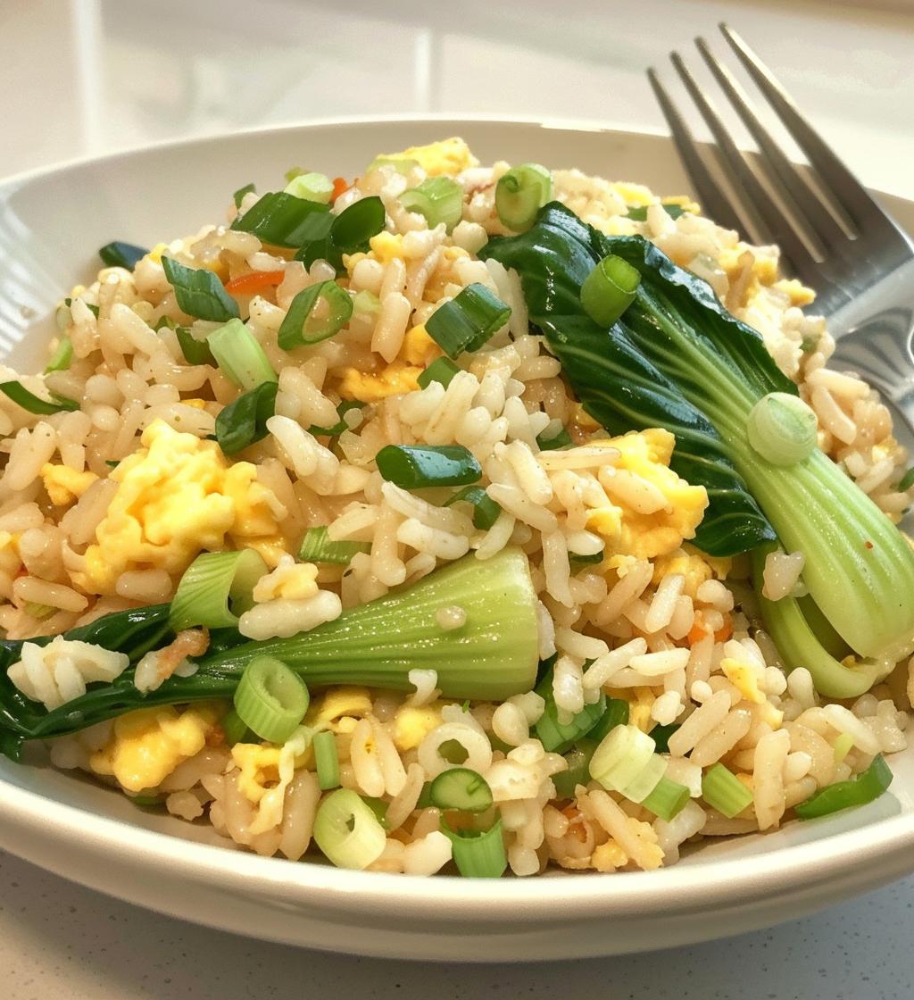 Bok Choy Fried Rice - detail 1