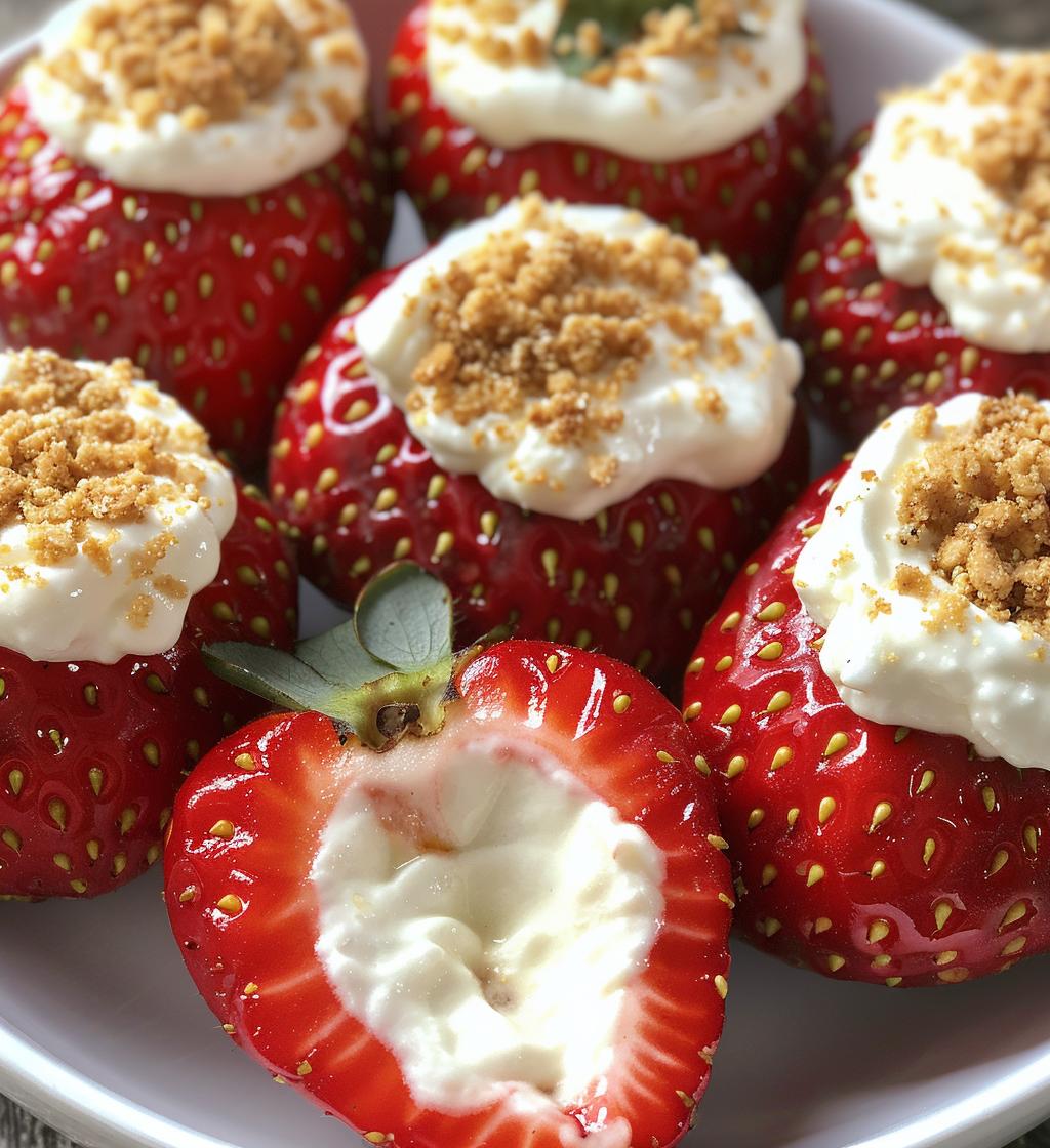 Cheesecake Stuffed Strawberries