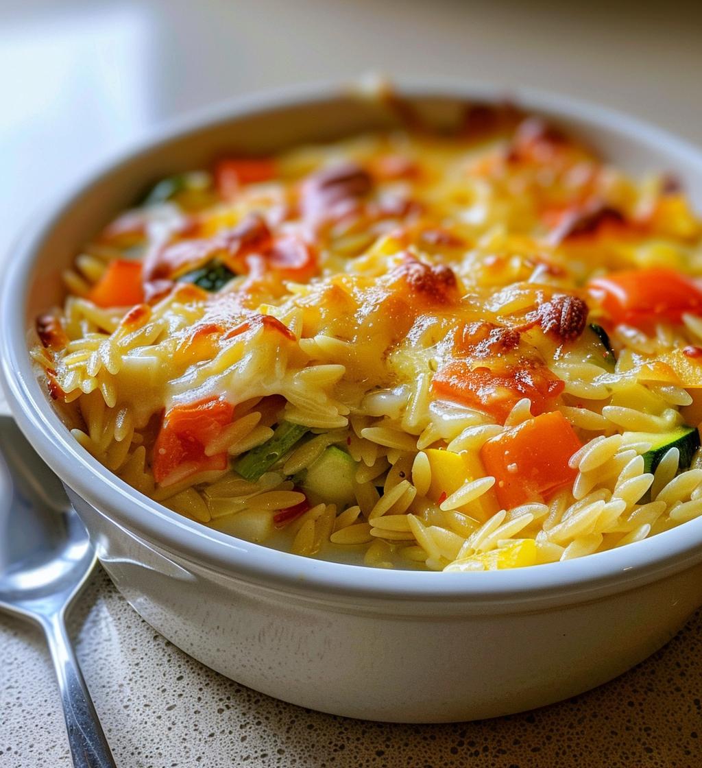 Cheesy Baked Orzo with Vegetables - detail 1