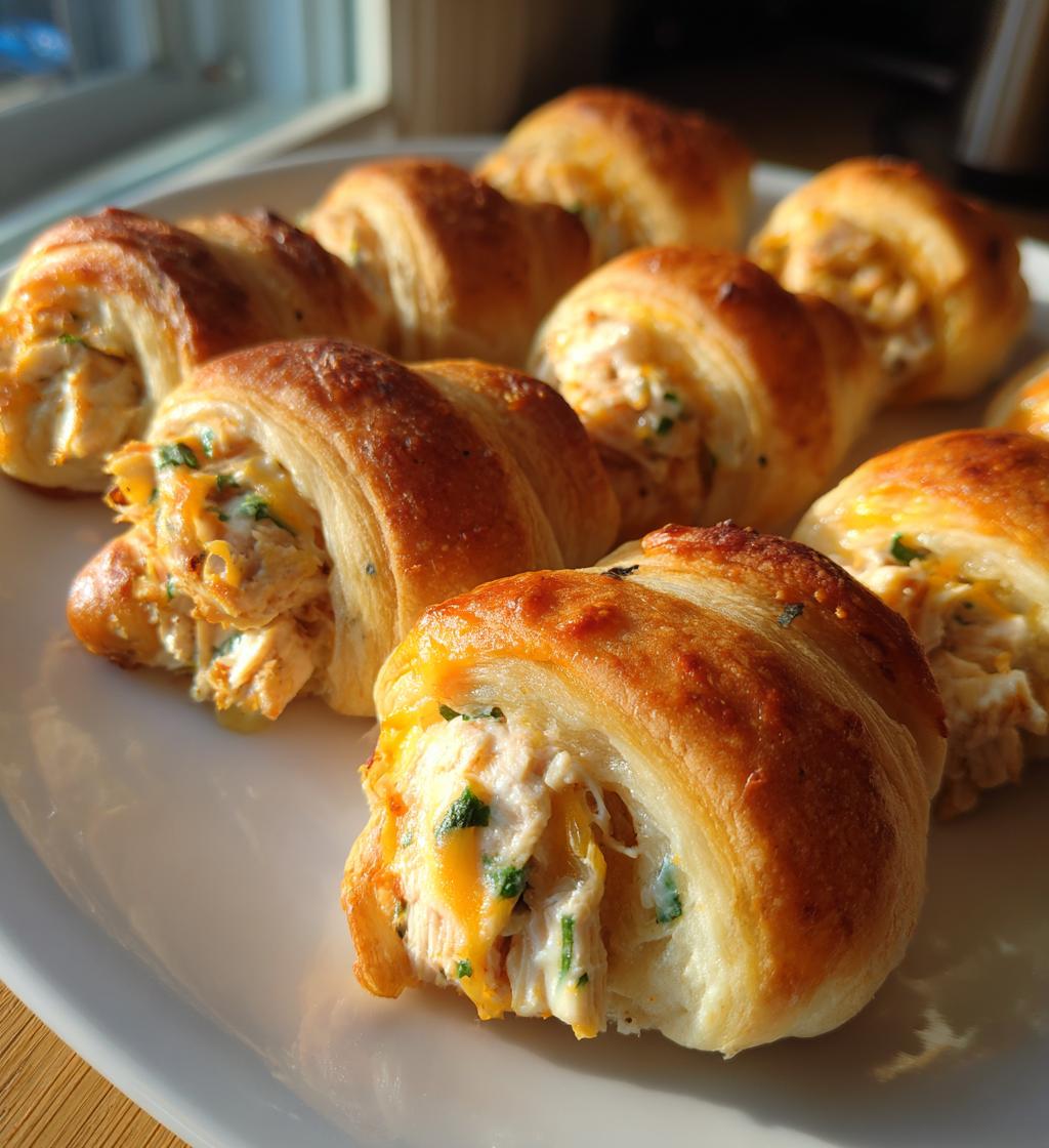 Cheesy Chicken Crescent Rolls