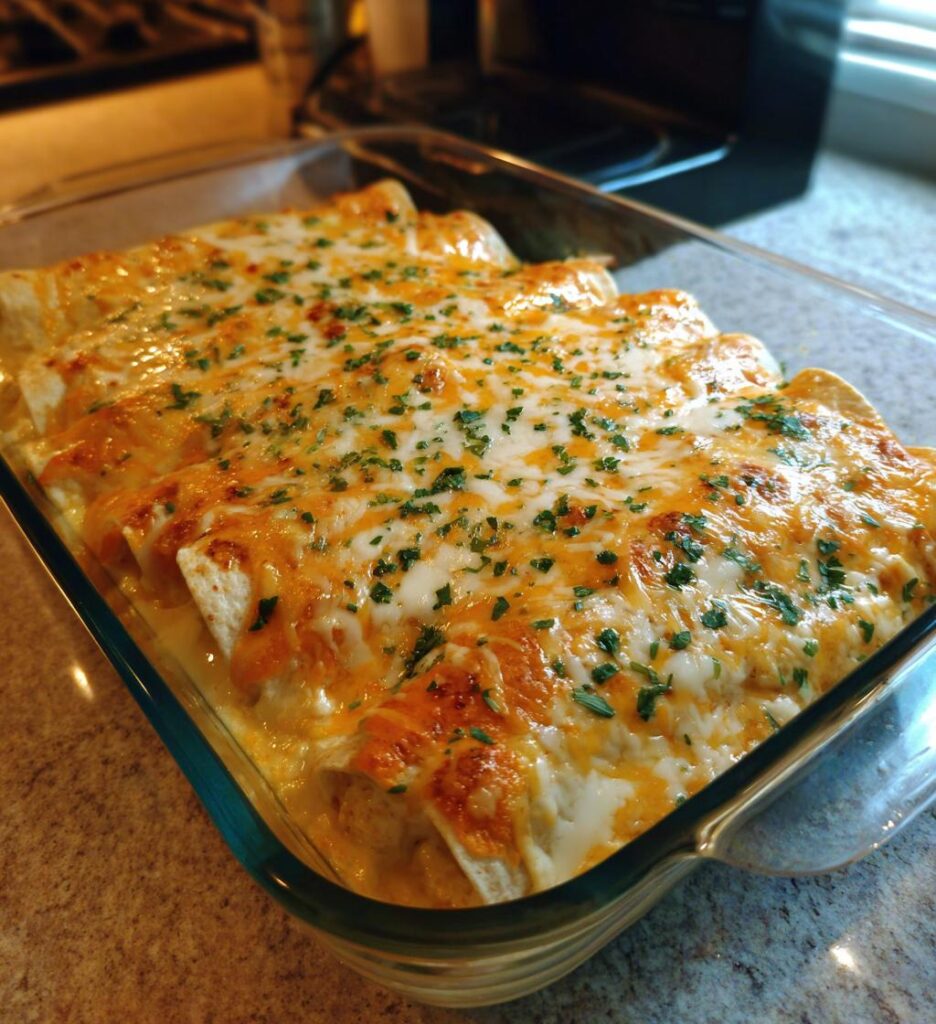 Chicken Enchiladas with White Sauce