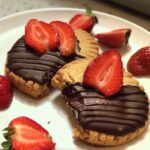 Chocolate Dipped Strawberry Shortbread Cookies