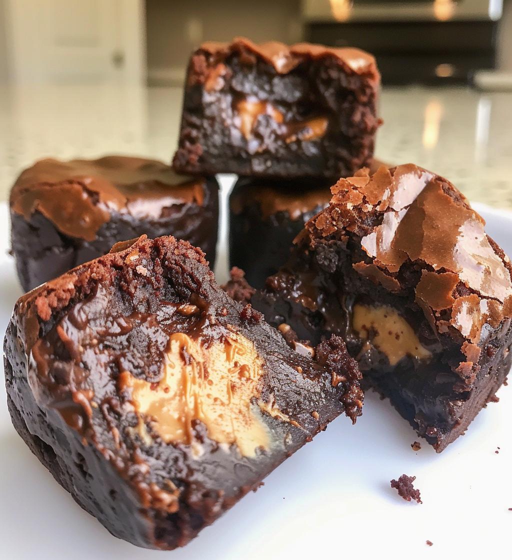 Chocolate Peanut Butter Brownie Bites