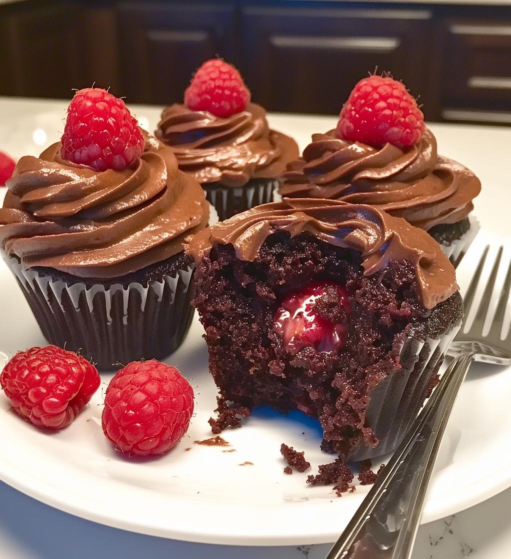 Chocolate Raspberry Cupcakes