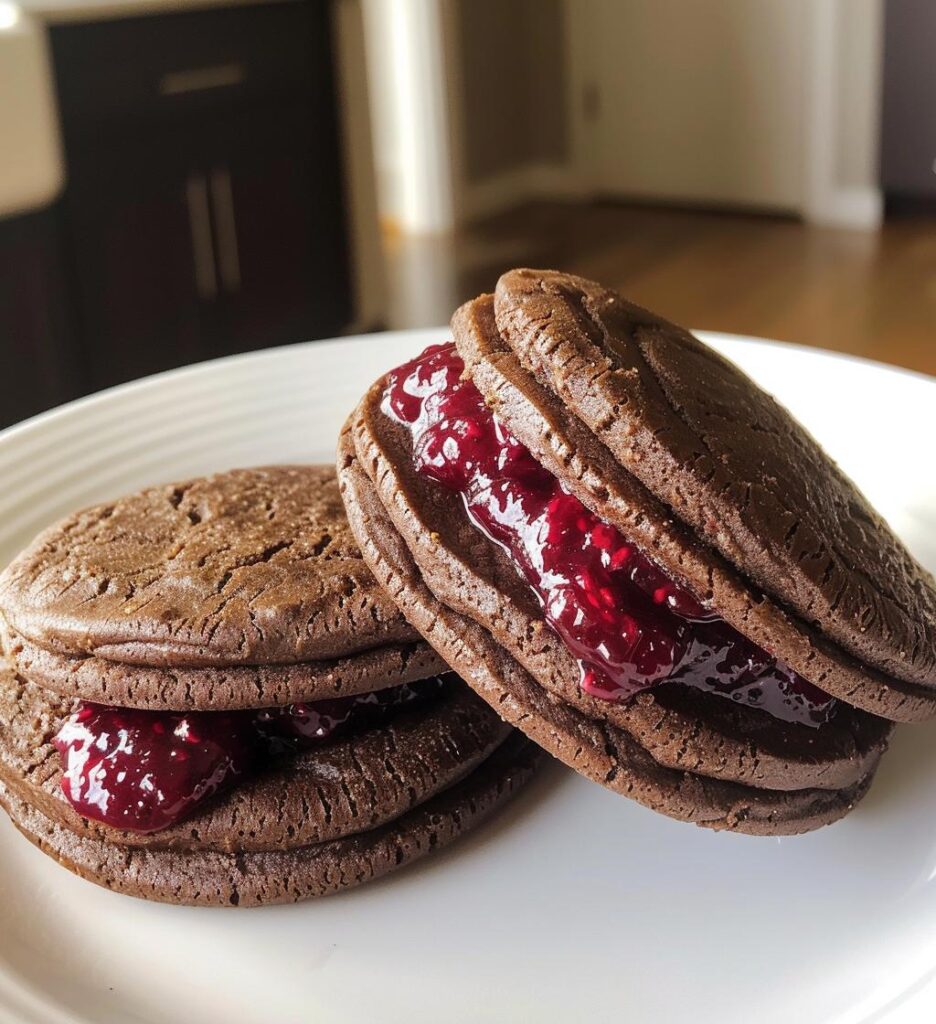 Chocolate Raspberry Sandwich Cookies