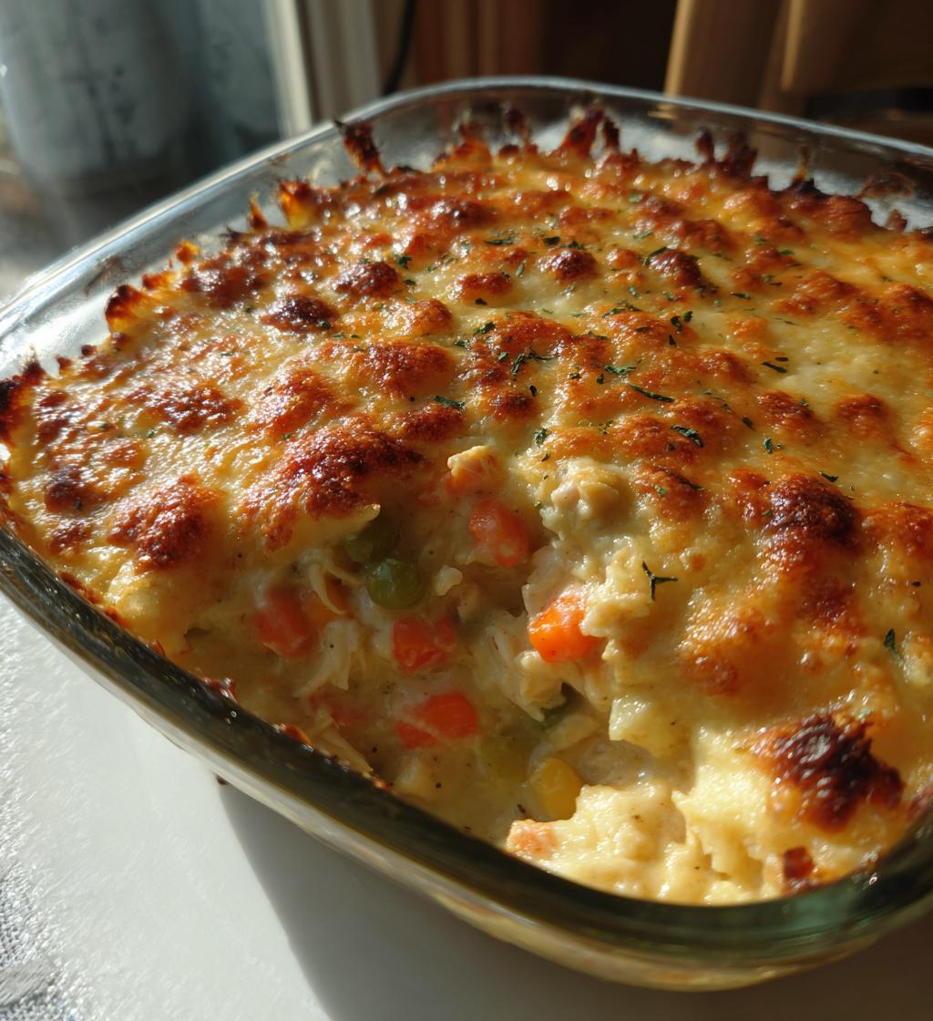 Crustless Chicken Pot Pie