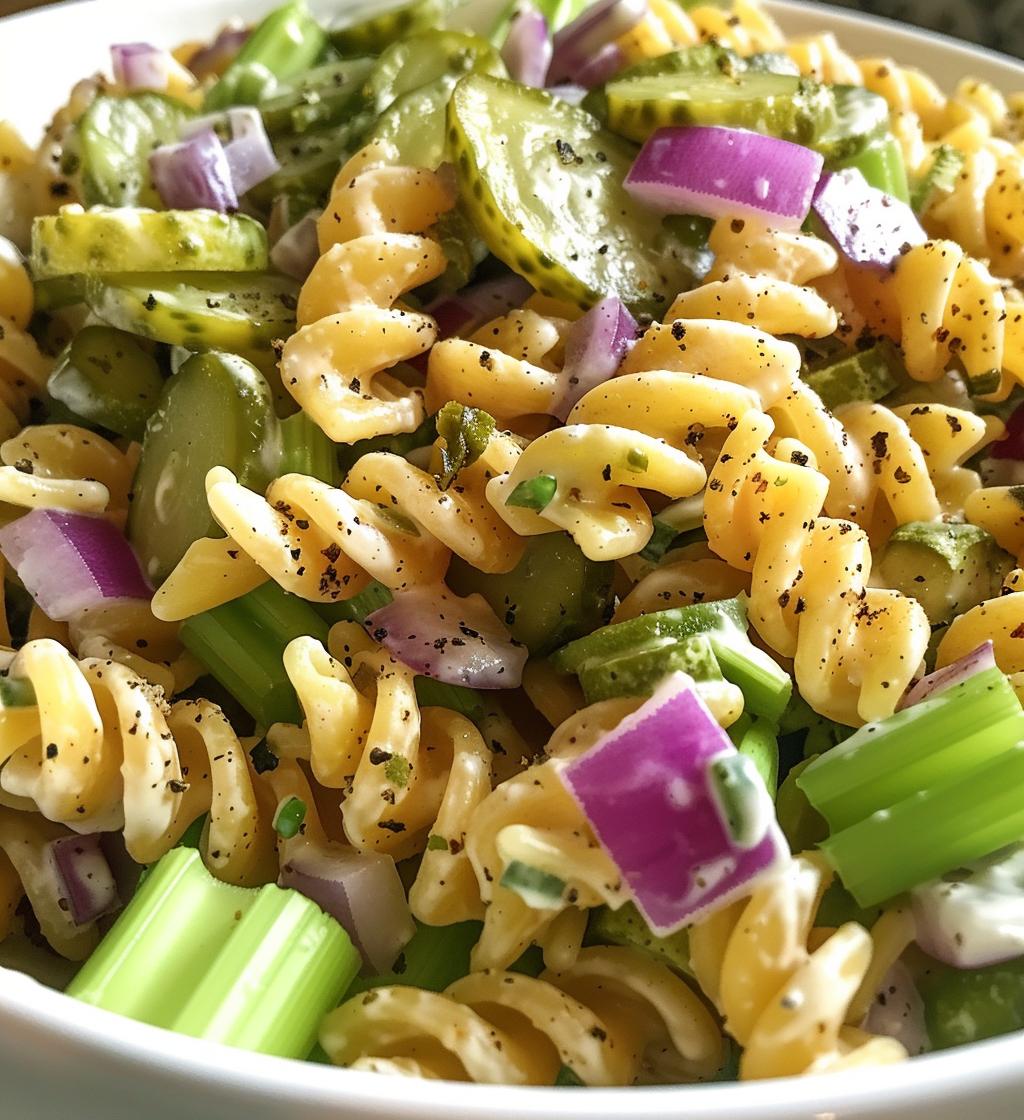 Dill Pickle Pasta Salad - detail 1