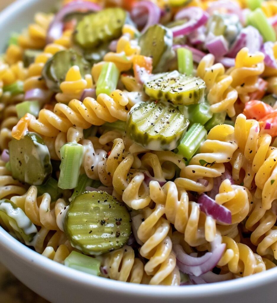 Dill Pickle Pasta Salad