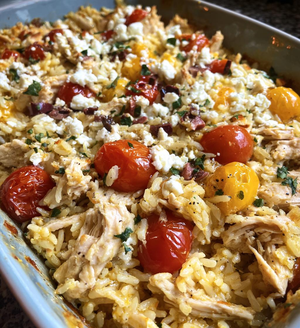 Dump and Bake Chicken Tzatziki Casserole