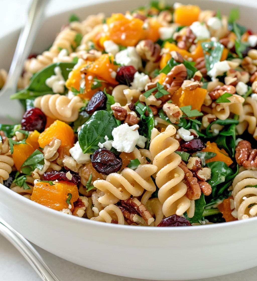 Fall Pasta Salad with Butternut Squash