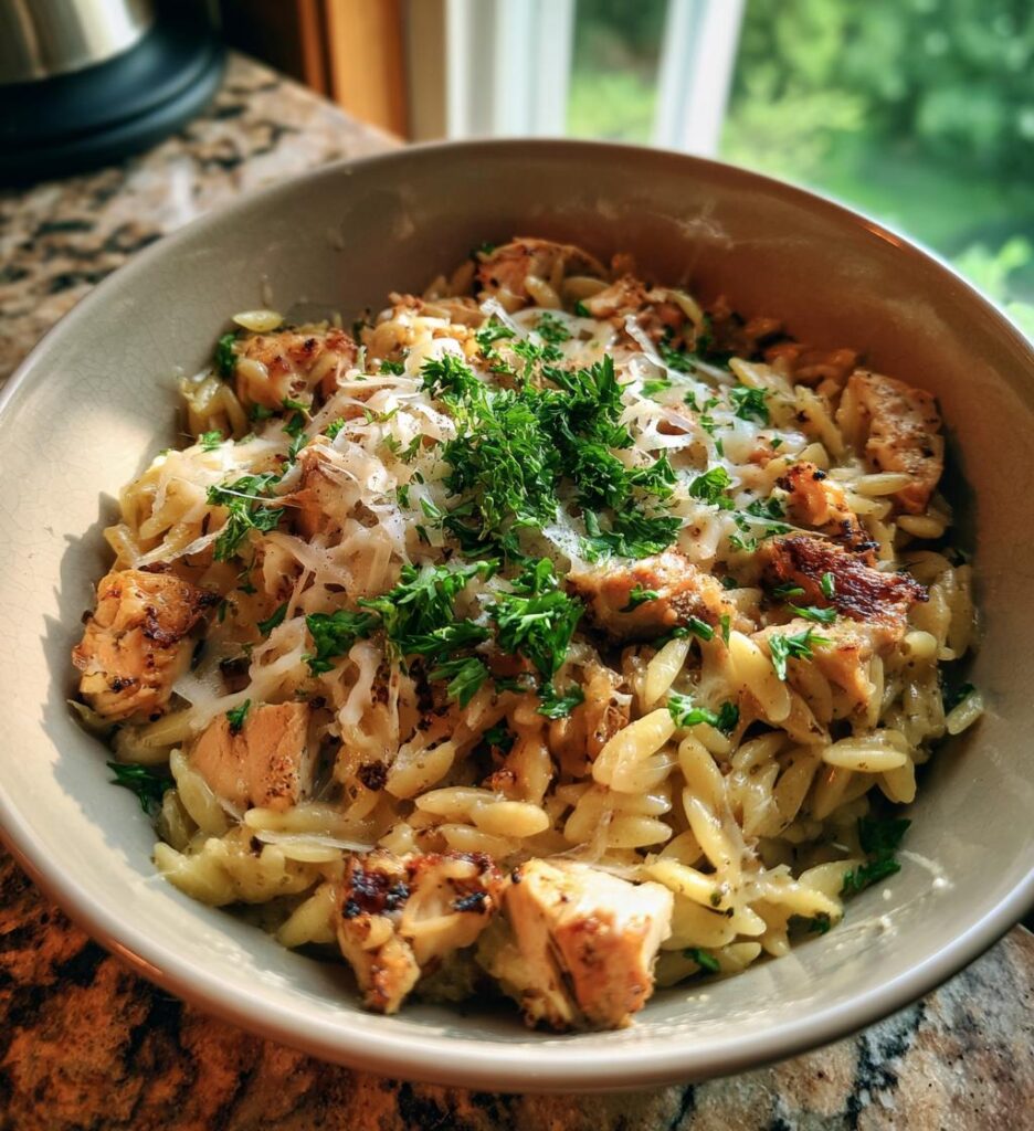 French Onion Chicken Orzo