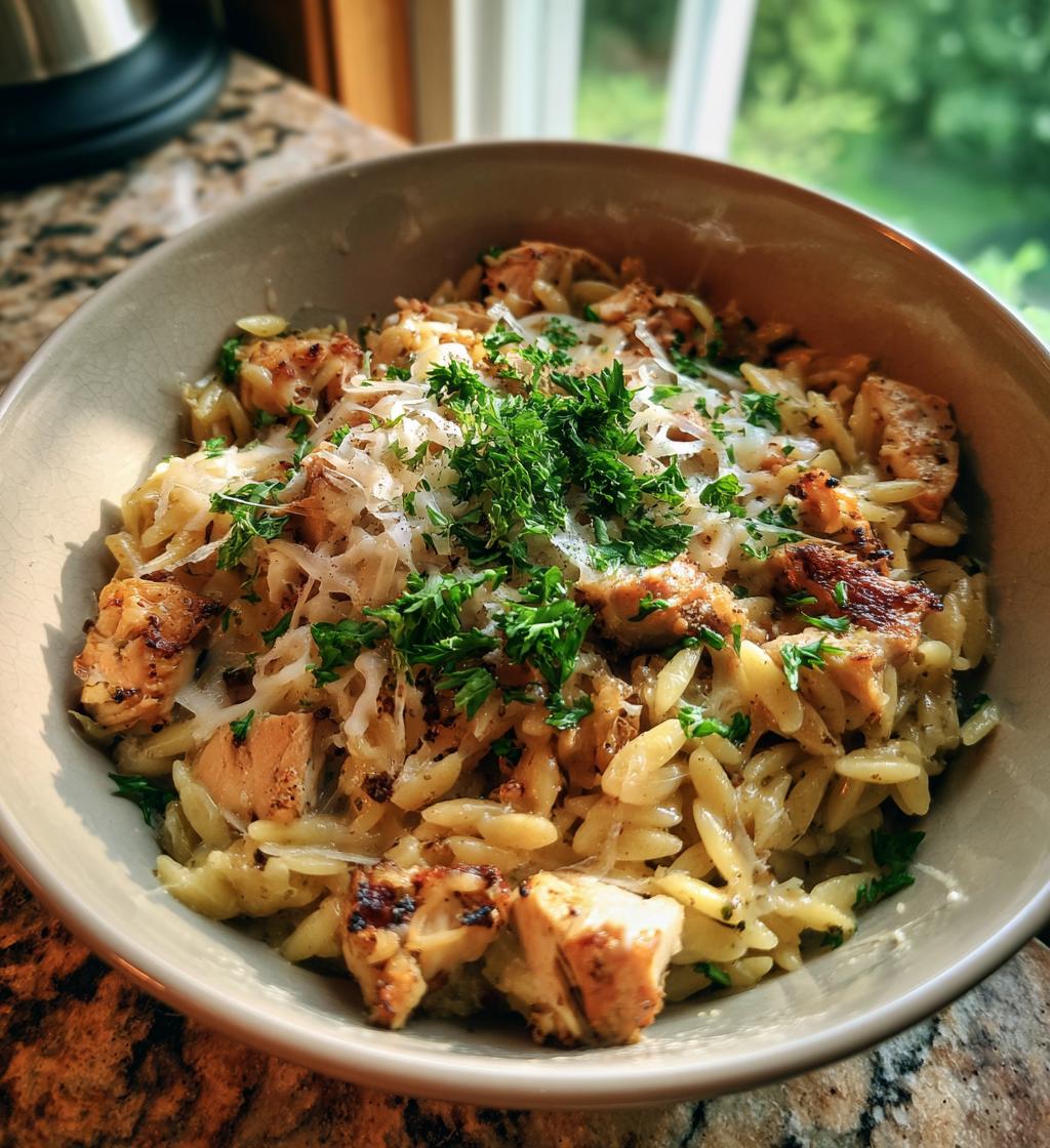 French Onion Chicken Orzo