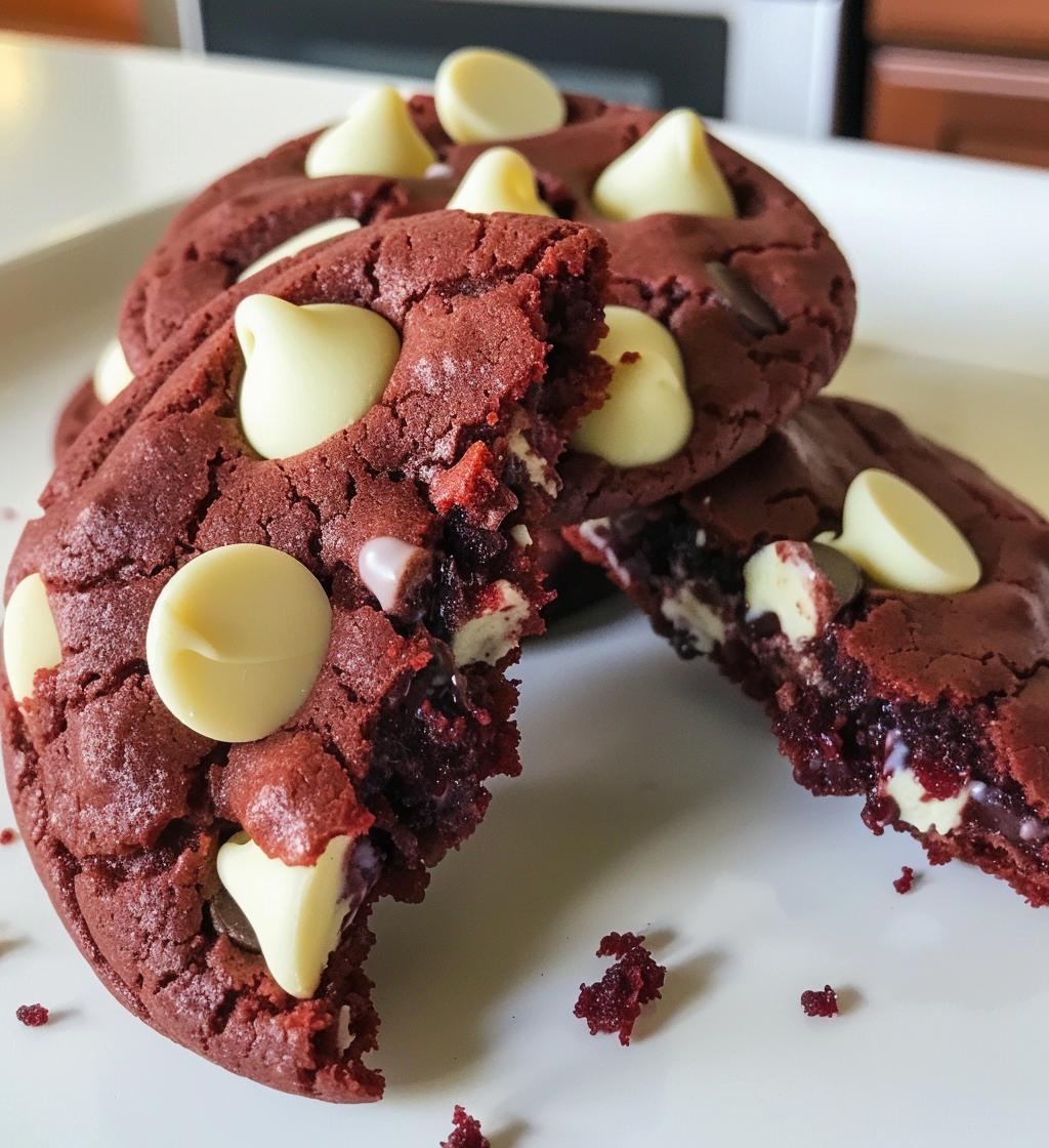 Fudgy Red Velvet Cookies