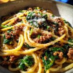 Garlic Parmesan Beef Pasta