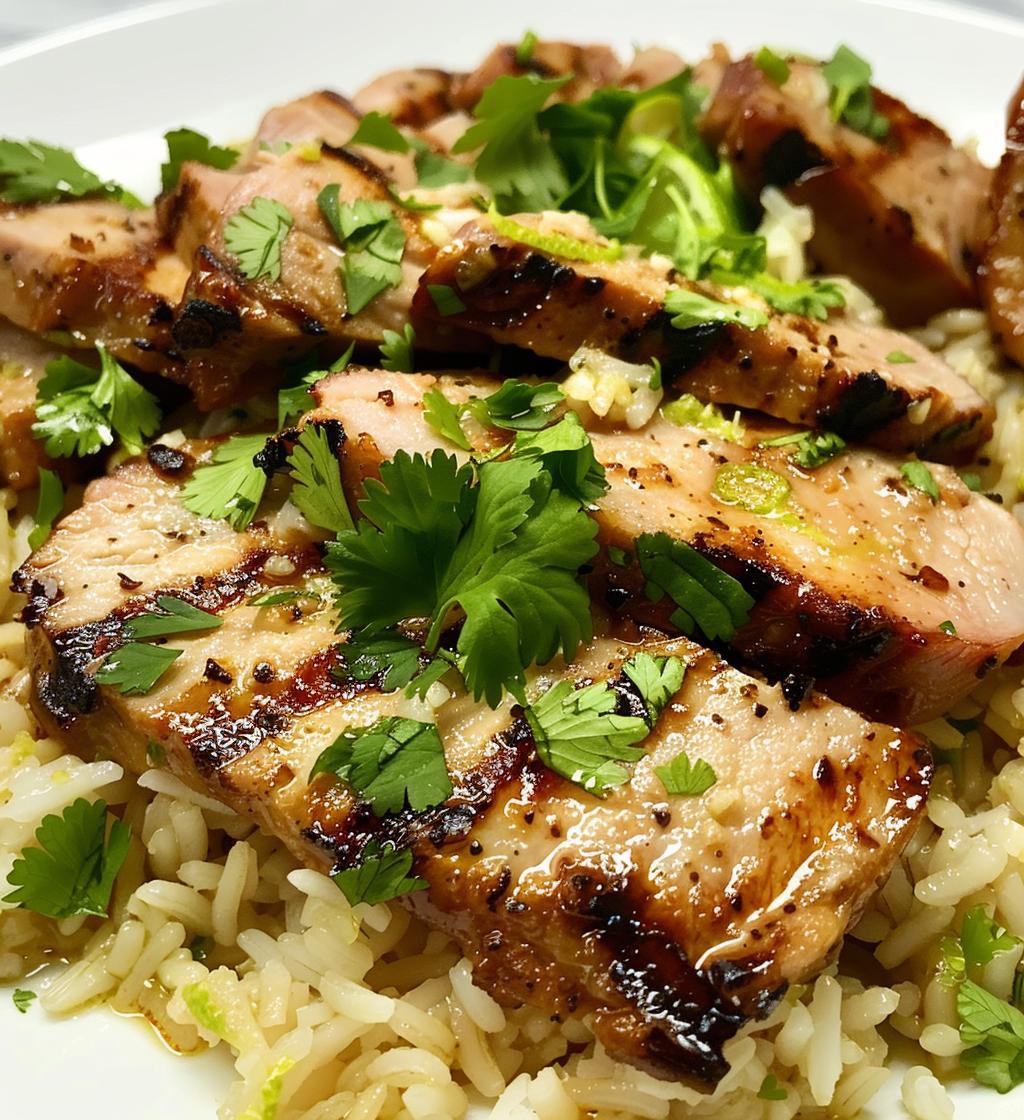 Ginger Lime Pork with Coconut Rice - detail 1