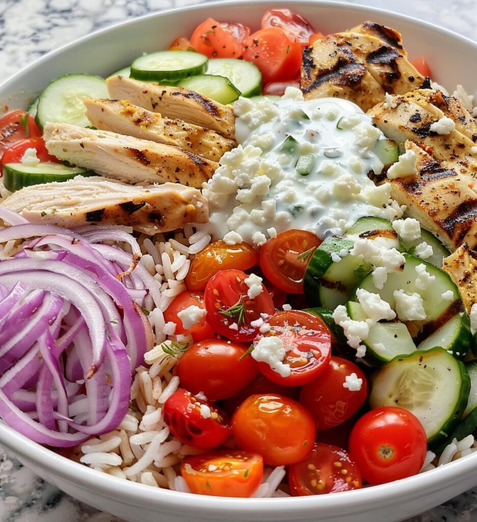 Greek Chicken Gyro Bowls
