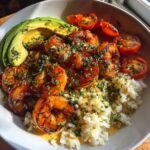 Grilled Shrimp Bowl with Creamy Garlic Sauce