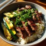 Grilled Steak Bowl with Zucchini