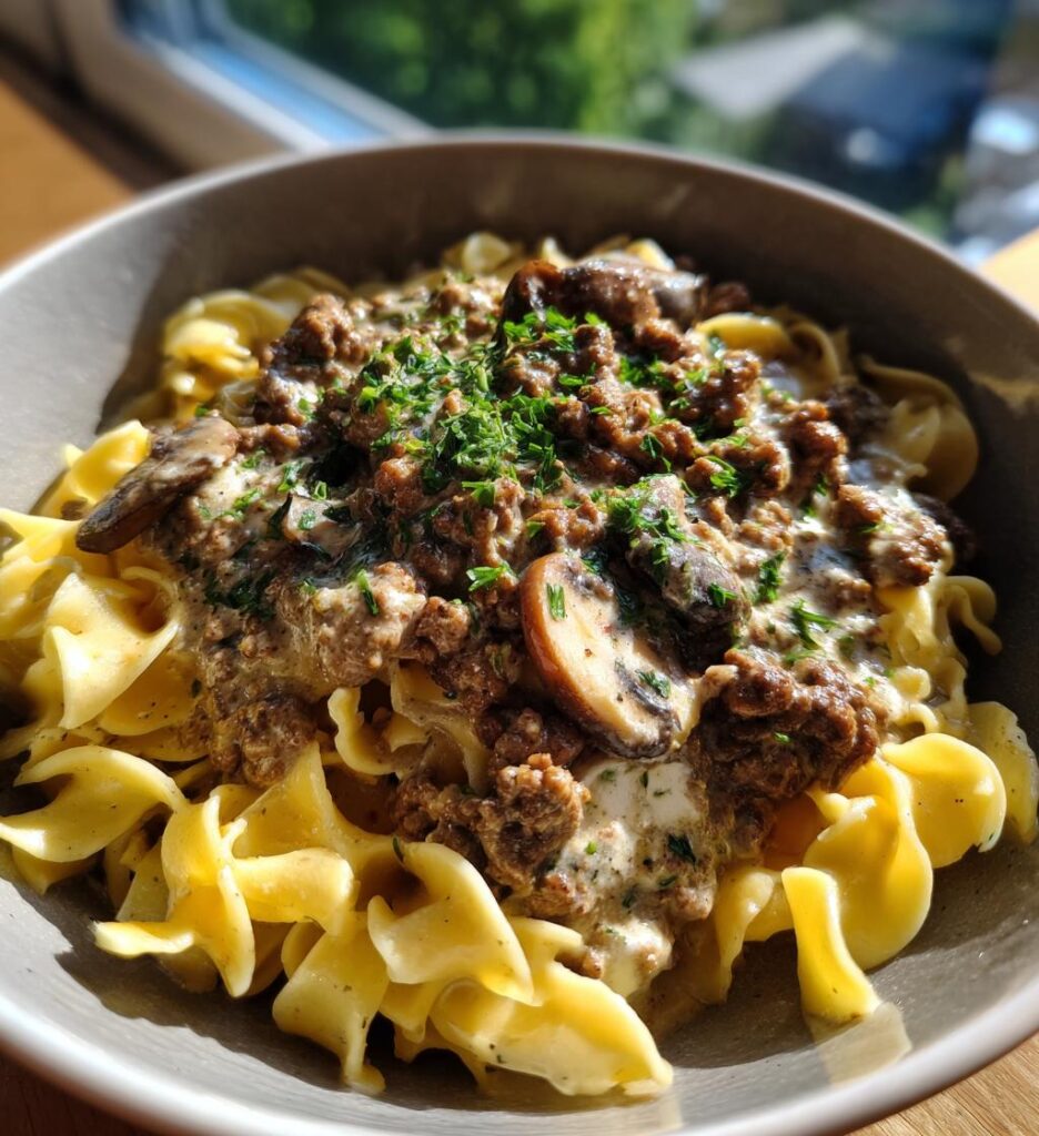 Ground Beef Stroganoff