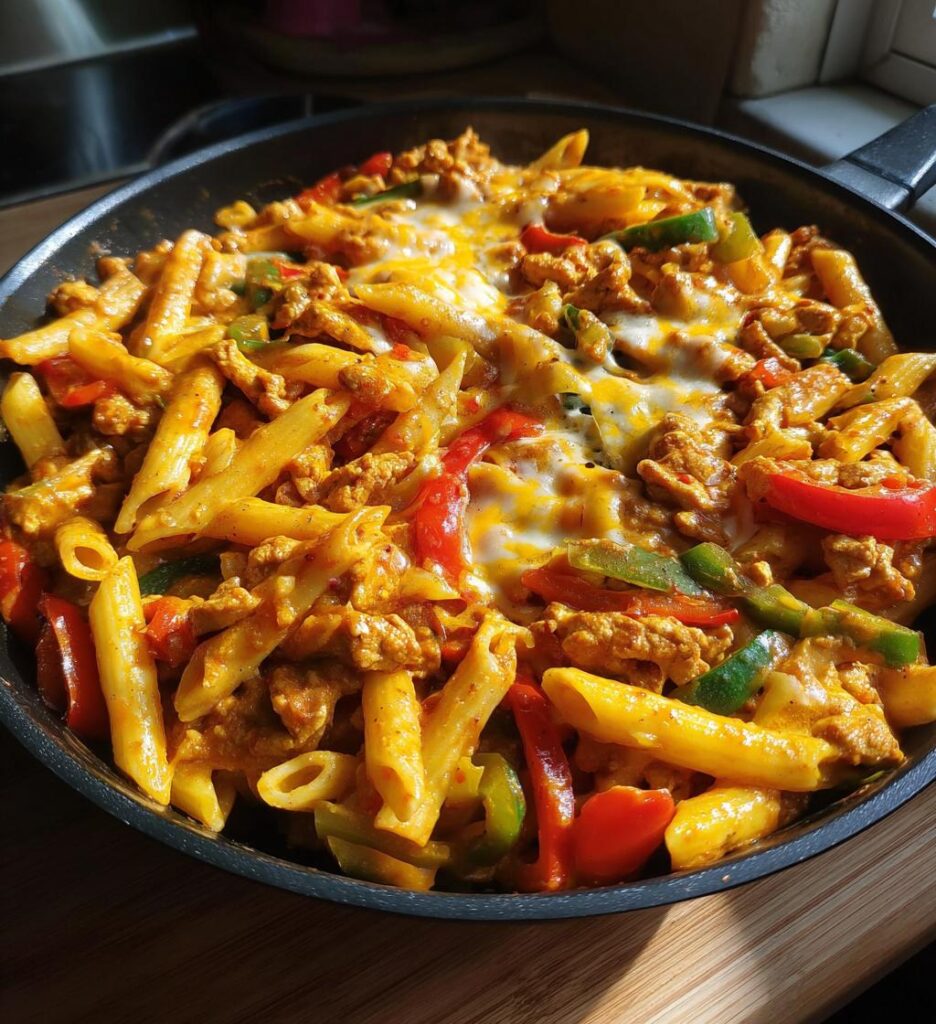 Ground Chicken Fajita Pasta