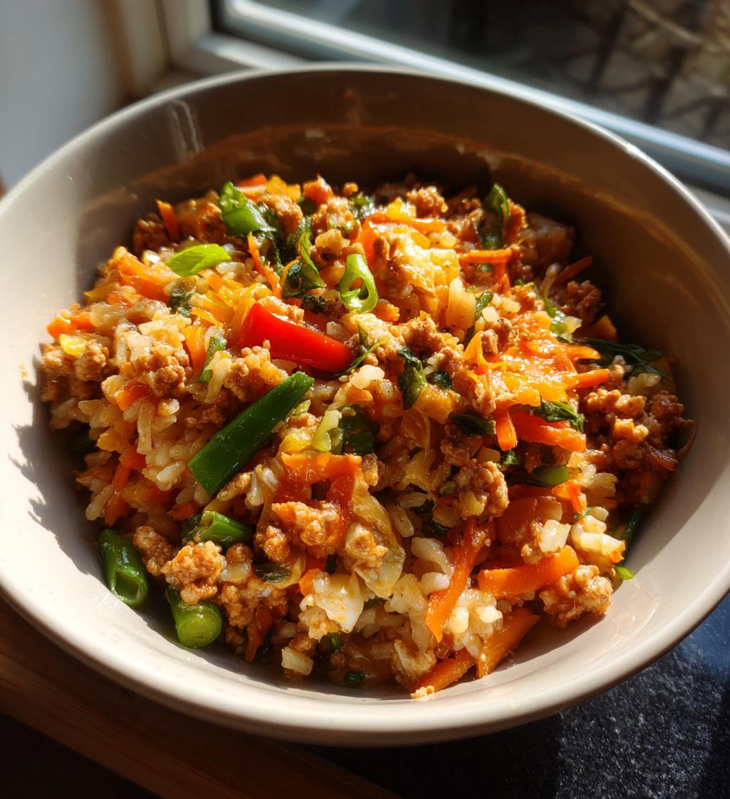 Ground Turkey Teriyaki Rice Bowl