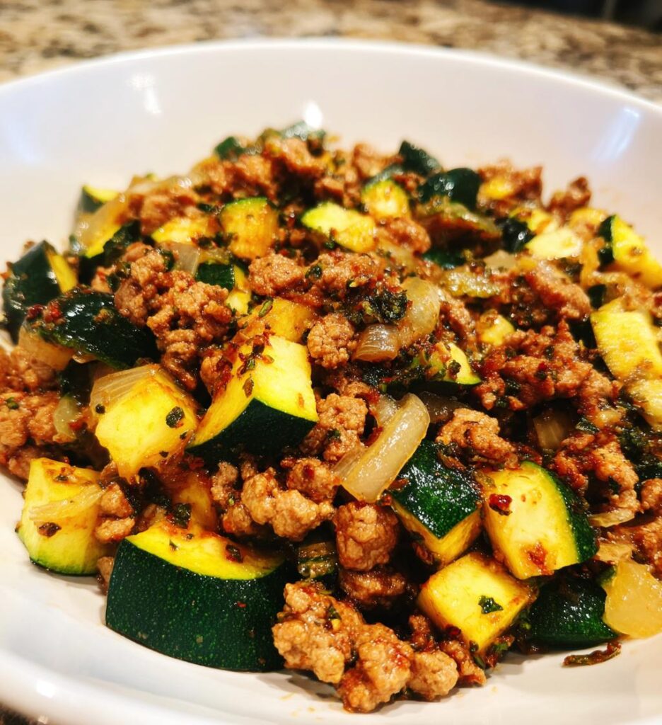 Ground Turkey Zucchini Skillet