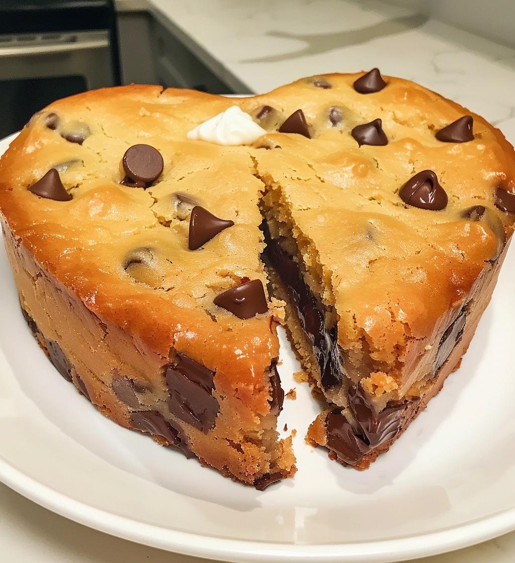 Heart Shaped Cookie Cake