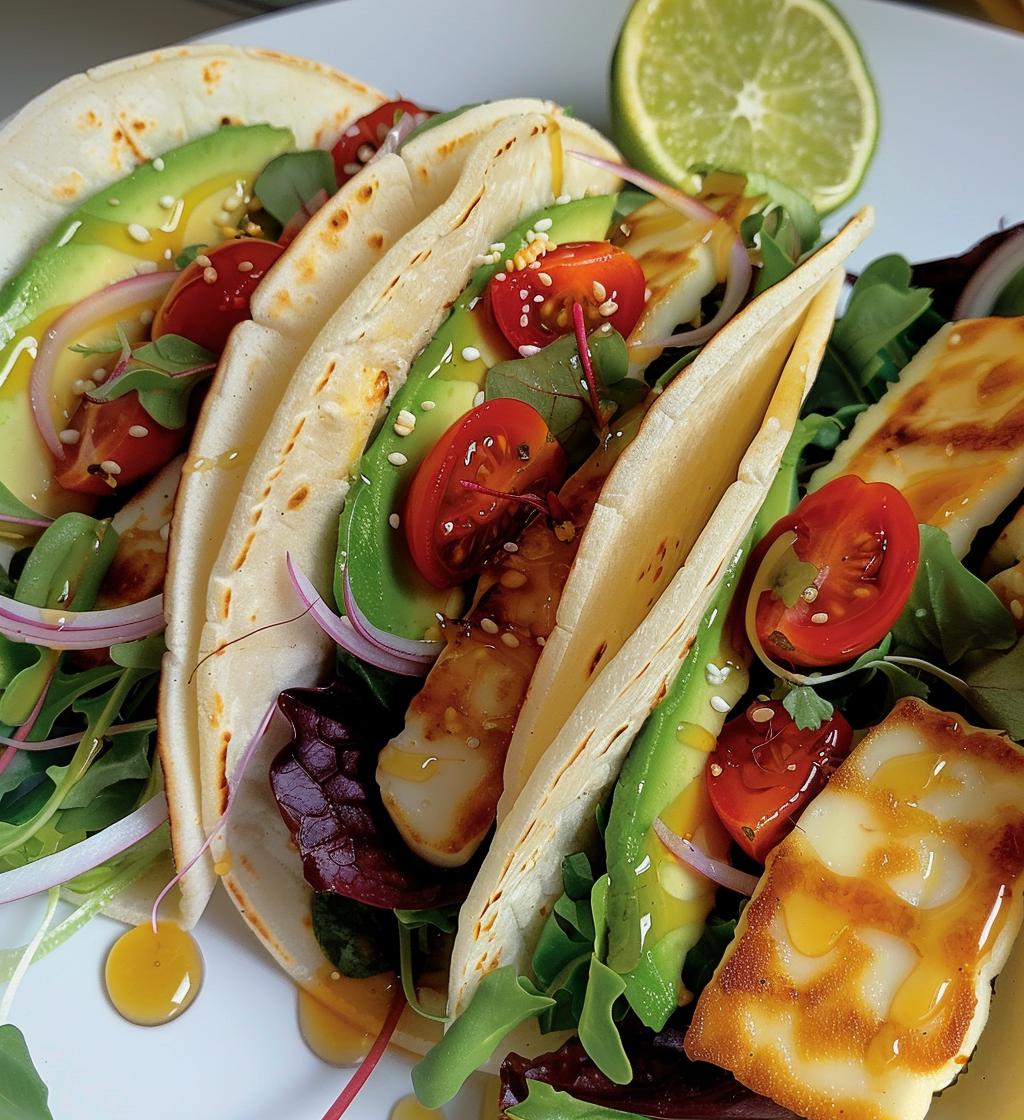 Honey Halloumi Tacos