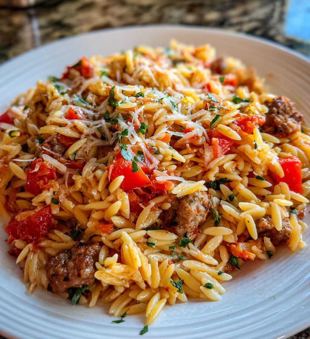 Italian Sausage Orzo Pasta