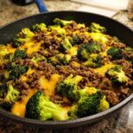 Keto Hamburger Broccoli Skillet