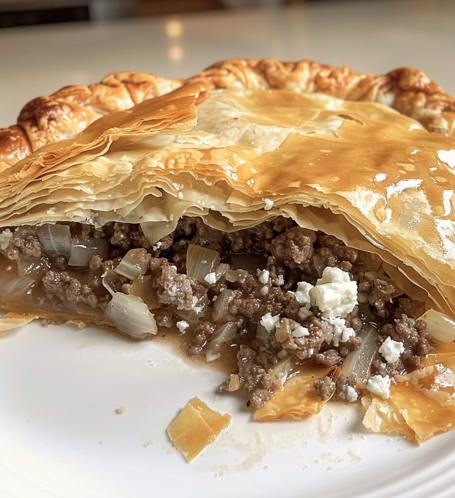Kreatopita Greek Meat Pie
