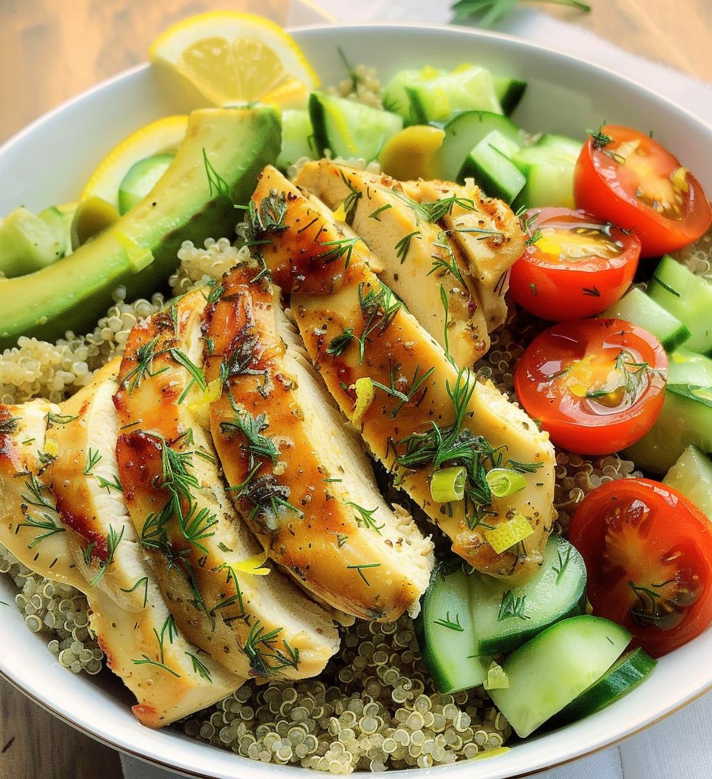 Lemon Dill Chicken Bowls