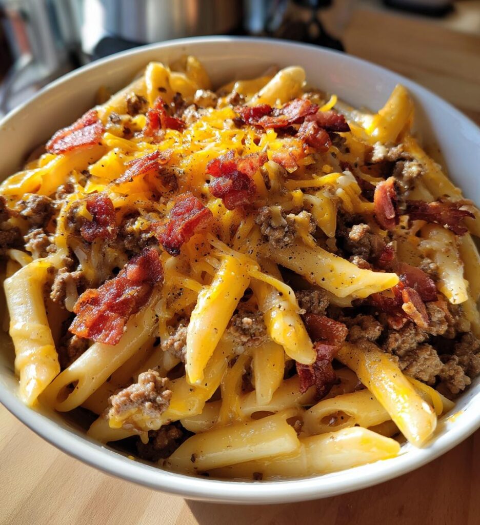 Loaded Bacon Cheeseburger Pasta
