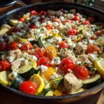 Mediterranean Chicken Zucchini Bake