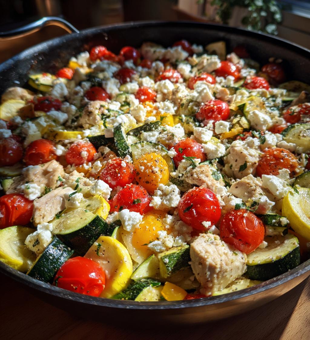 Mediterranean Chicken Zucchini Bake