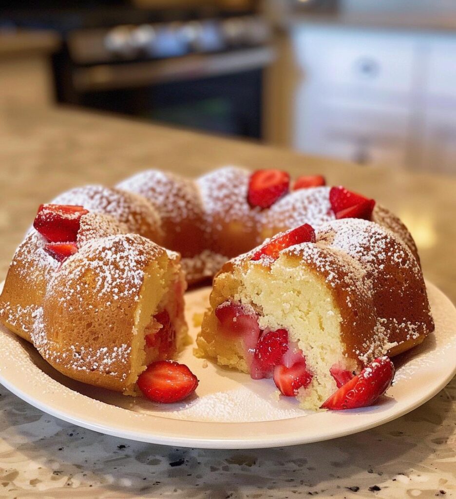 Mini Strawberry Bundt Cakes