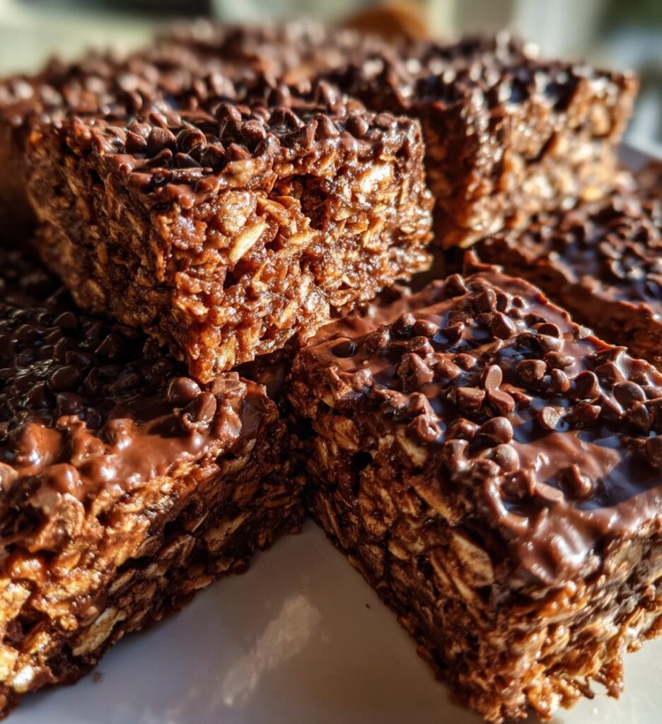 No Bake Chocolate Oatmeal Bars