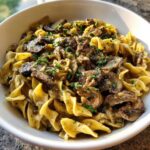 One Pot Beef Stroganoff