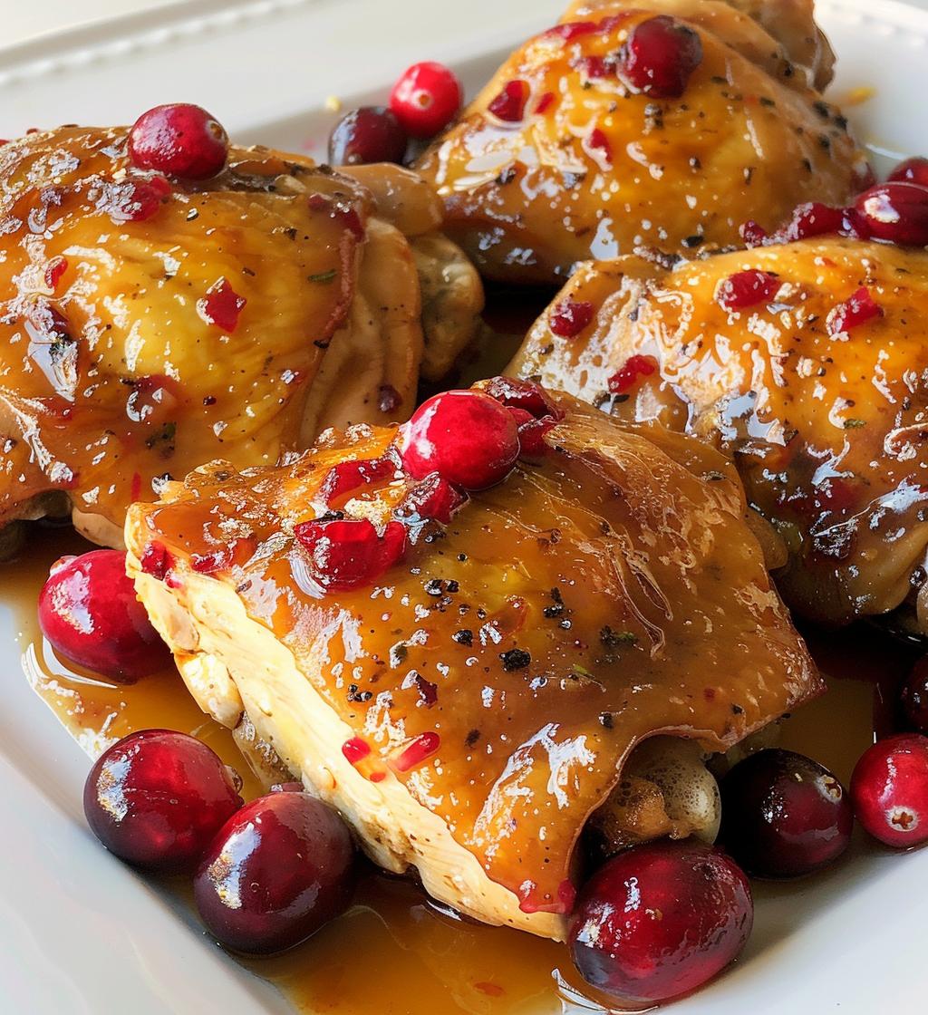 Orange Cranberry Chicken Thighs - detail 1