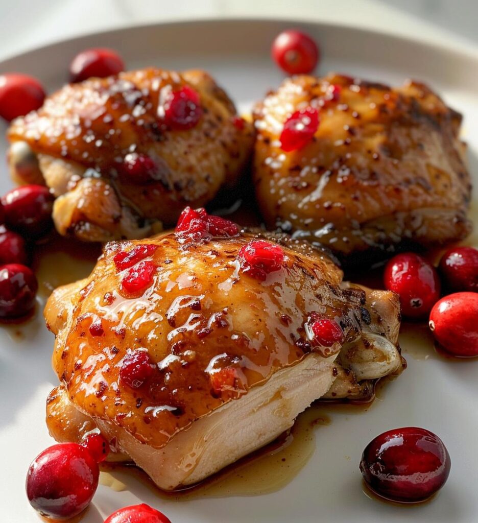 Orange Cranberry Chicken Thighs