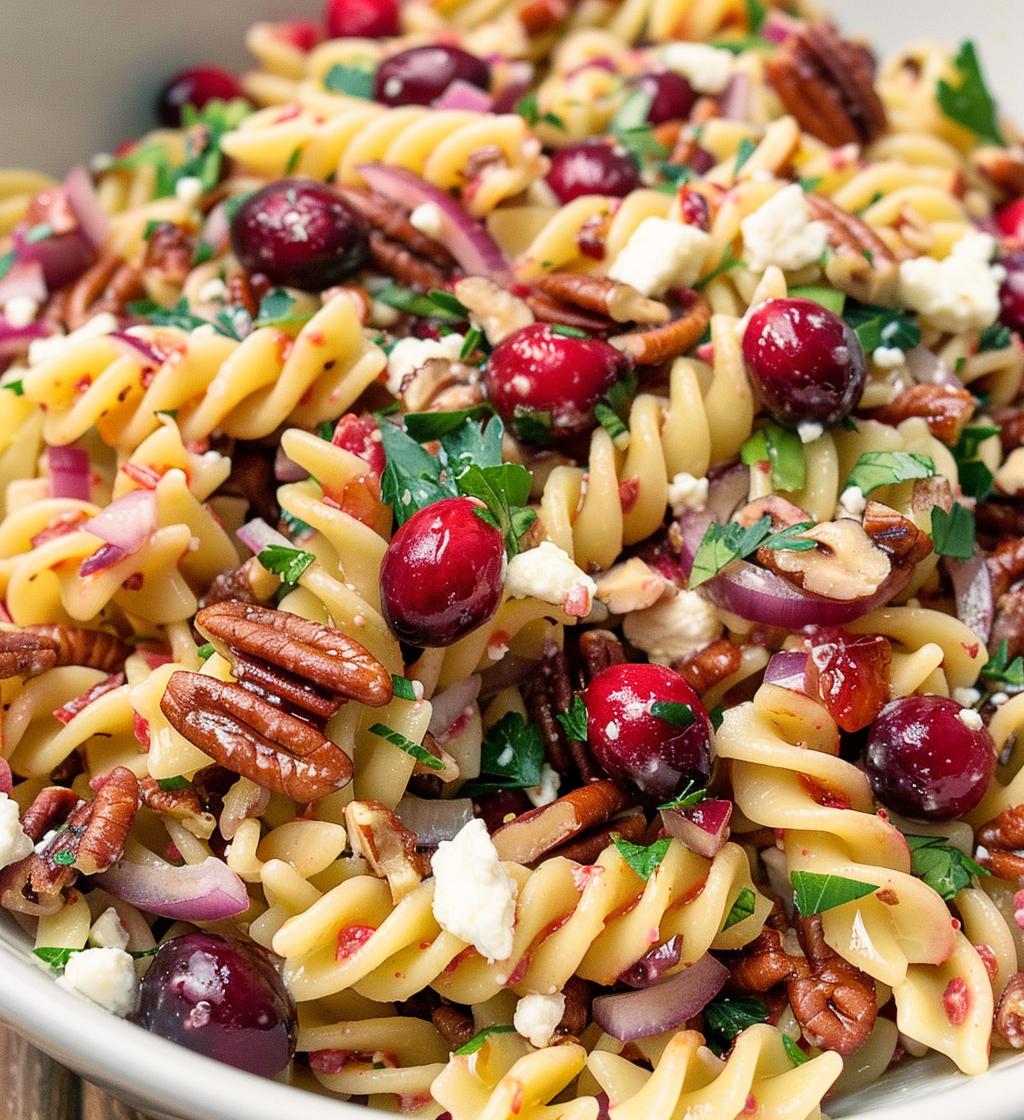Pecan Cranberry Pasta Salad