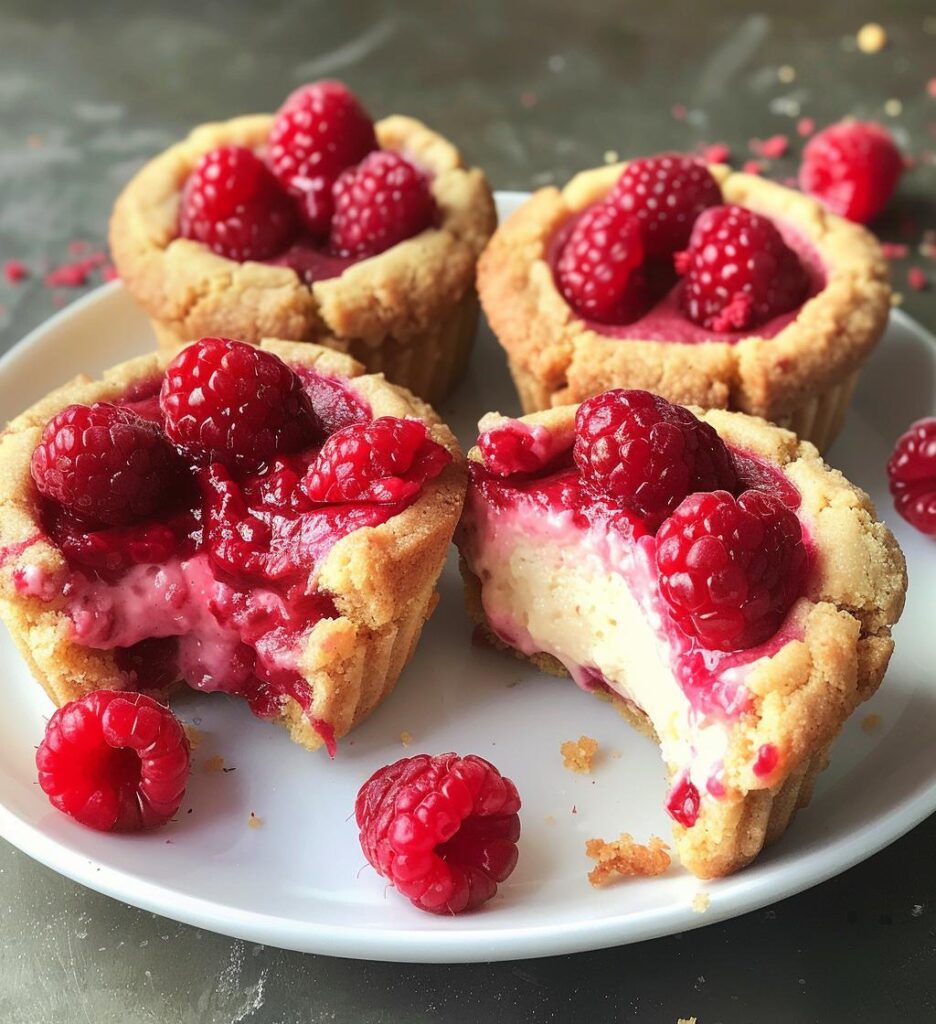 Raspberry Cheesecake Cookie Cups