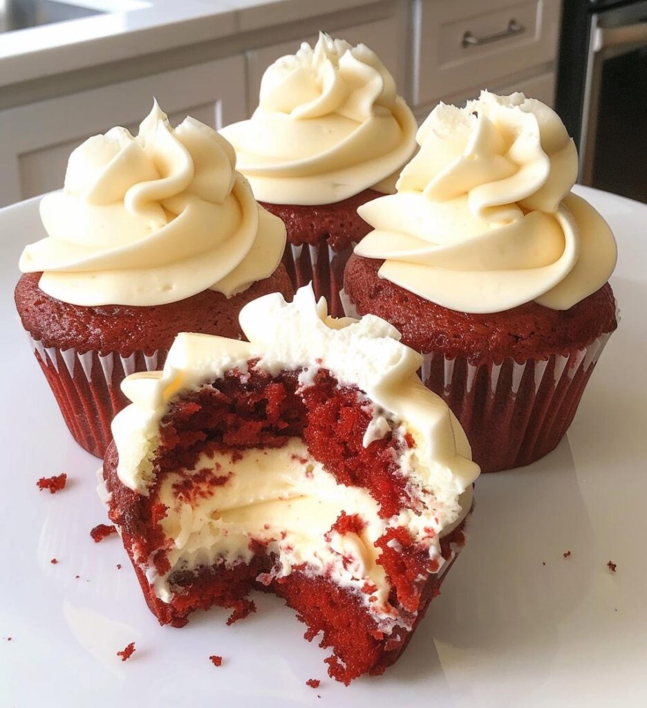 Red Velvet Cheesecake Cupcakes