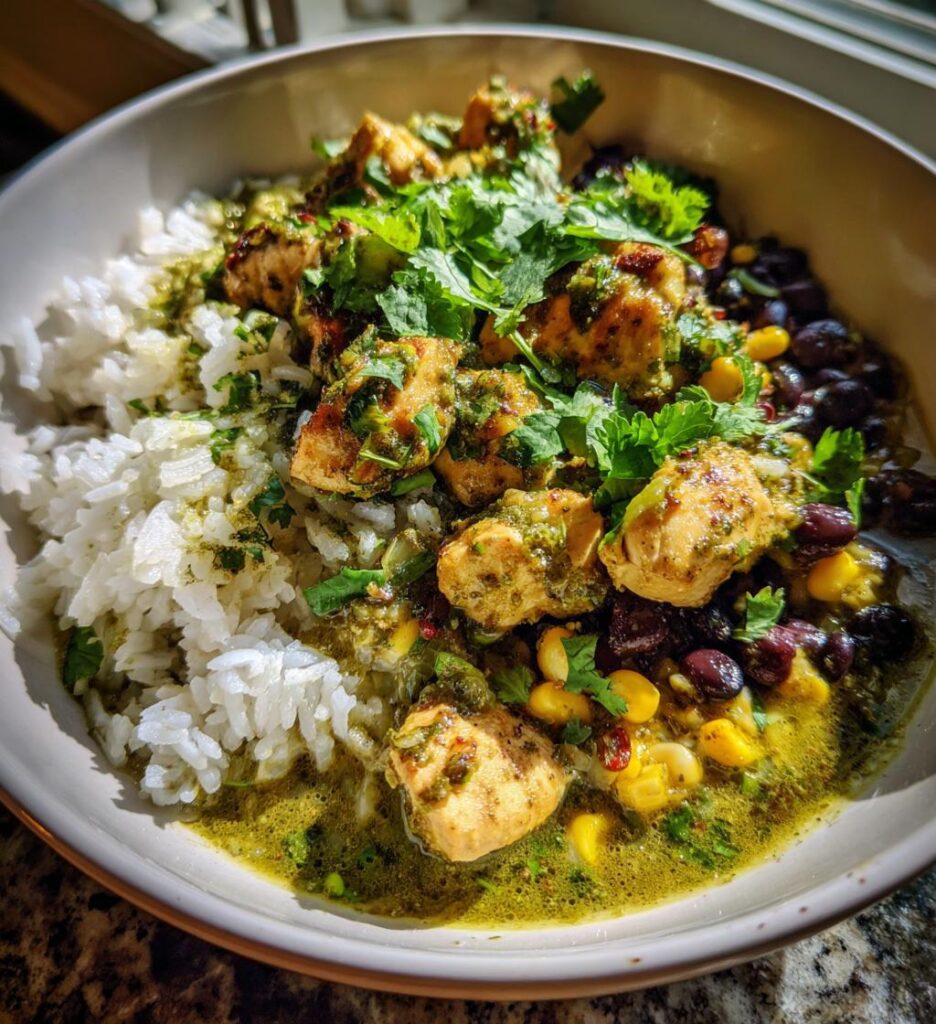 Salsa Verde Chicken Rice