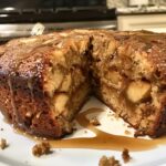 Soft Apple Date Spice Cake with Vanilla Toffee