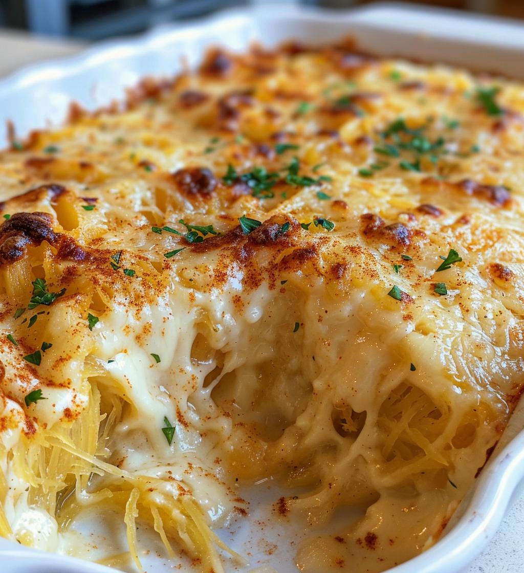 Spaghetti Squash Au Gratin