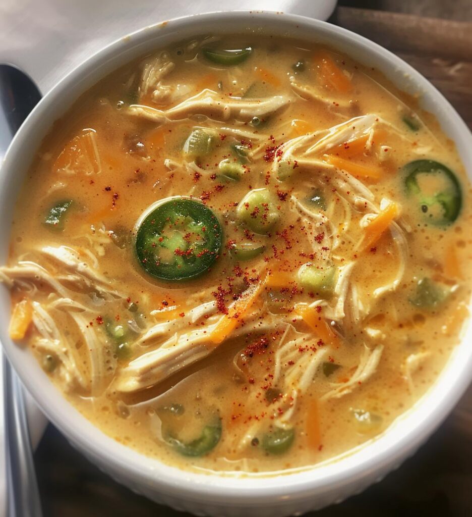 Spicy Jalapeño Popper Chicken Soup